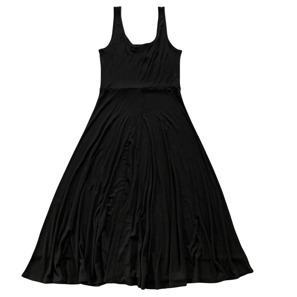 NWT Marine Layer Lexi Ribbed Knit Fit and Flare Tank Dress Size M Black - Picture 3 of 7
